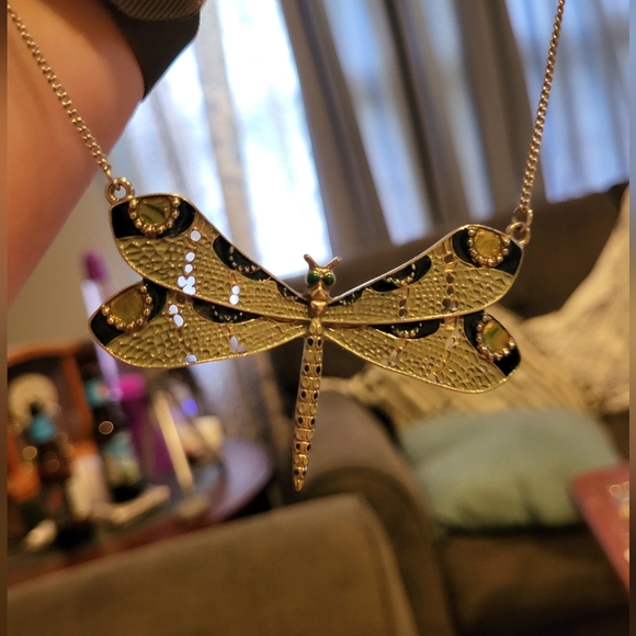Statement Dragonfly Necklace - Picture 2 of 2